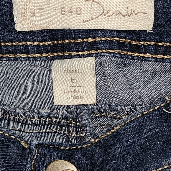 Est 1946 Denim Classic Skinny Size 6 Hi-Waisted Embroderied Mom Jeans Cozycore - Picture 7 of 7